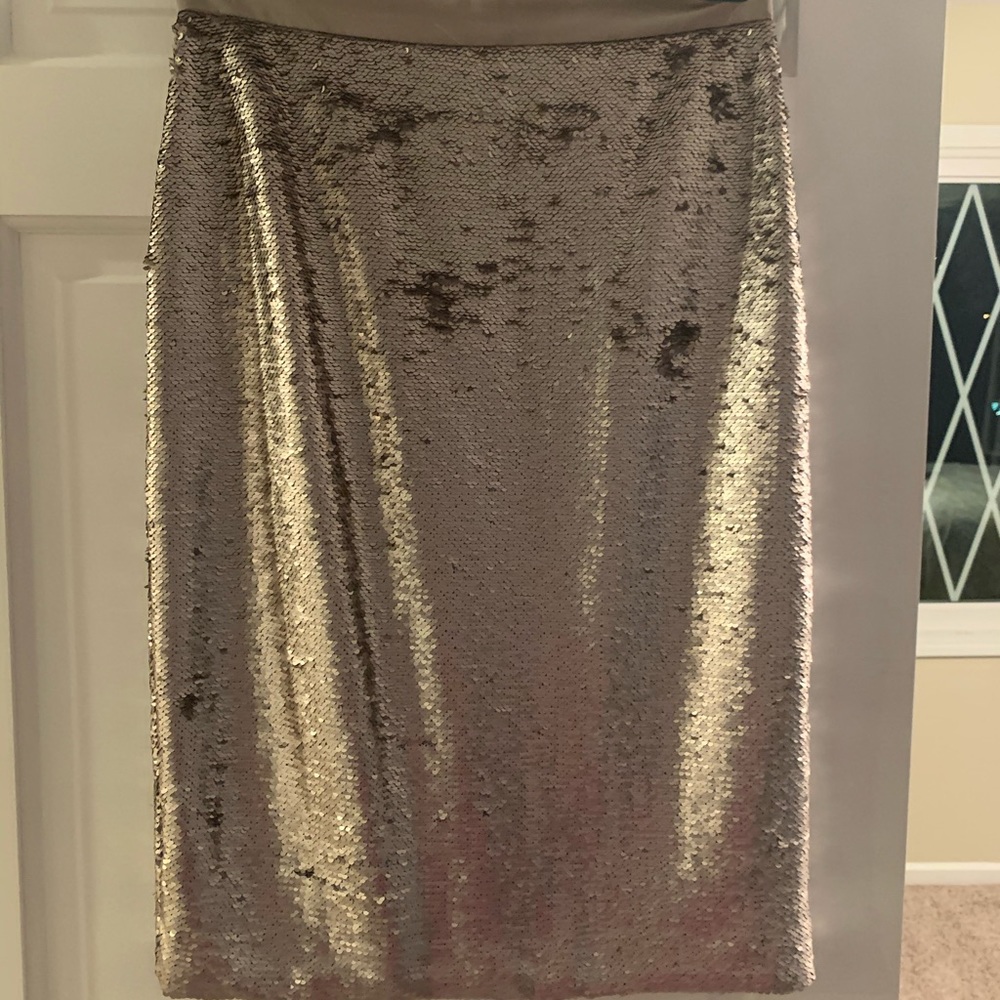 Silver sequin skirt size 10